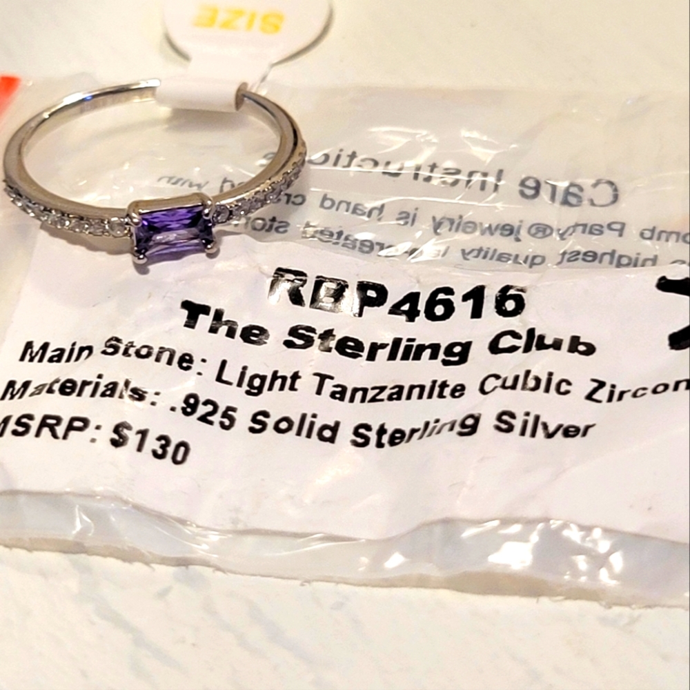 ⚡️.925 Sterling Silver with Light Tanzanite Cubicn Zirconia